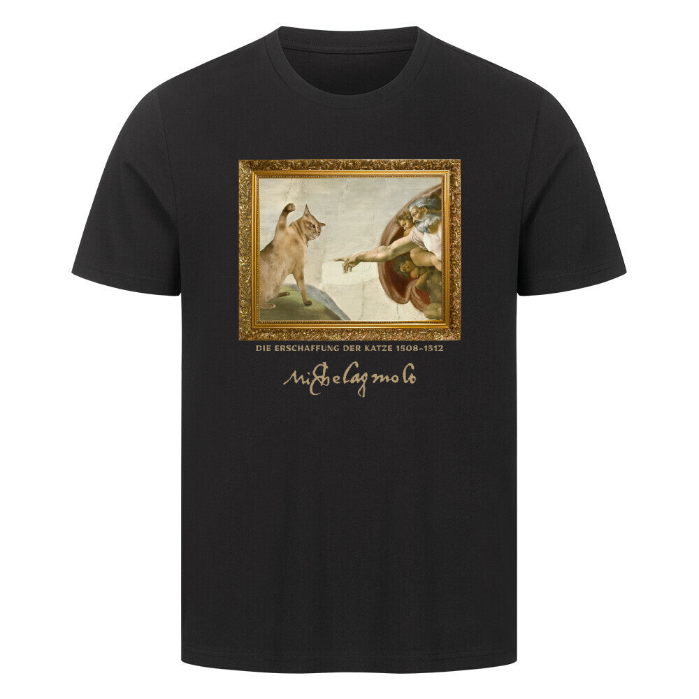 Michelangelo Erschaffung der Katze T-Shirt
