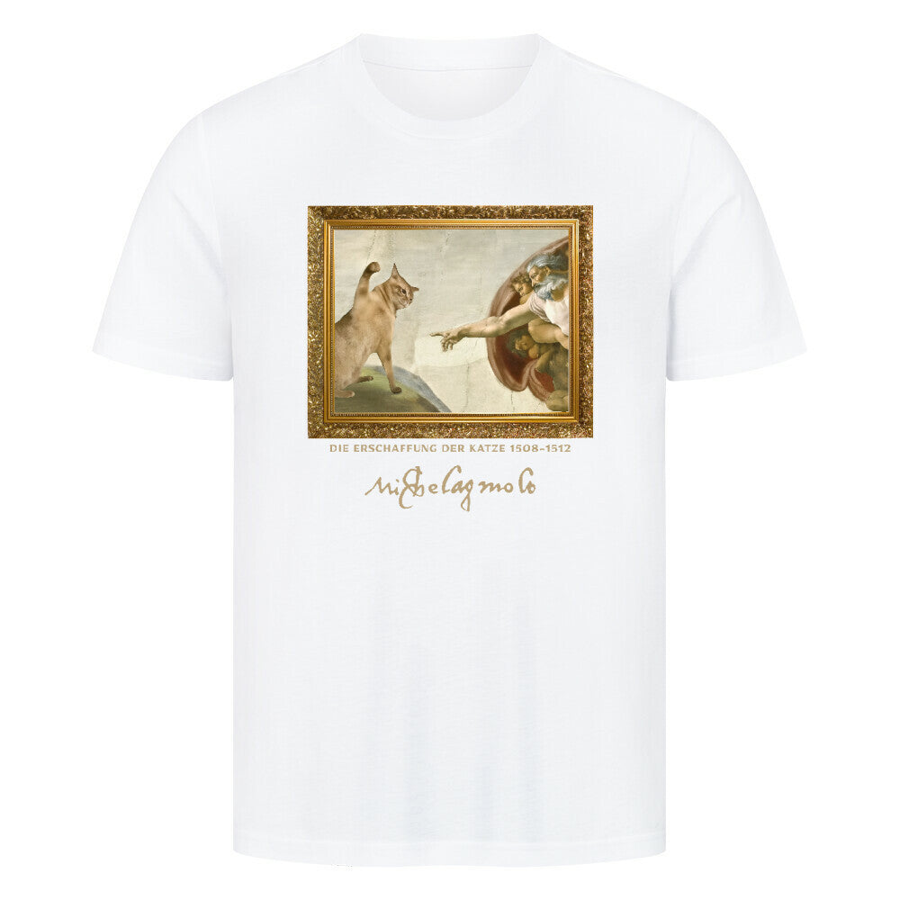 Michelangelo Erschaffung der Katze T-Shirt