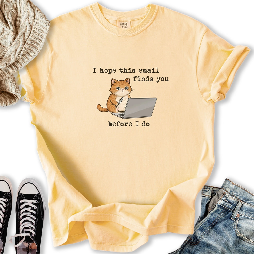 Unhinged Email Cat Relaxed Tee