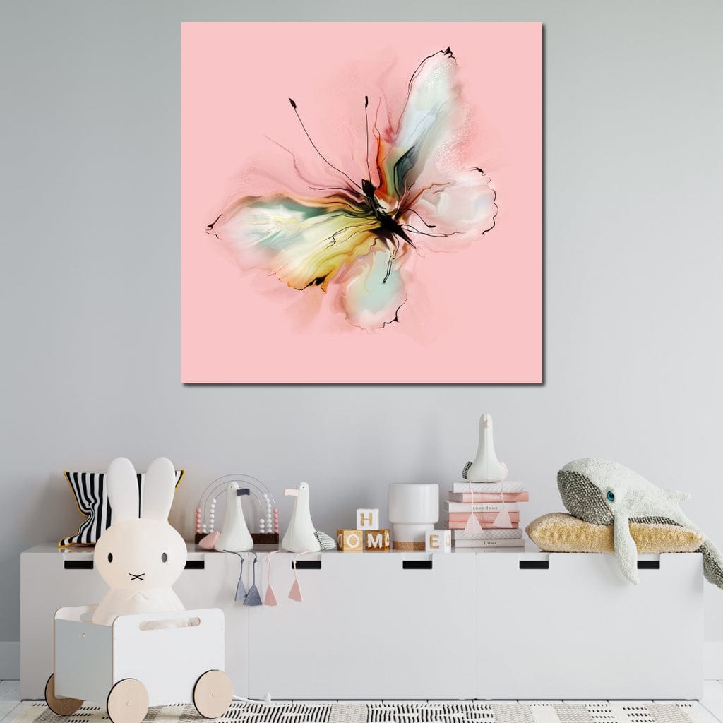 White Butterfly Canvas Wall Art