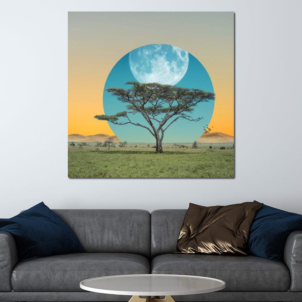 Moon Tree Canvas Wall Art