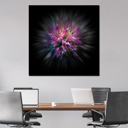 Flowers Color Flow Canvas Wall Art