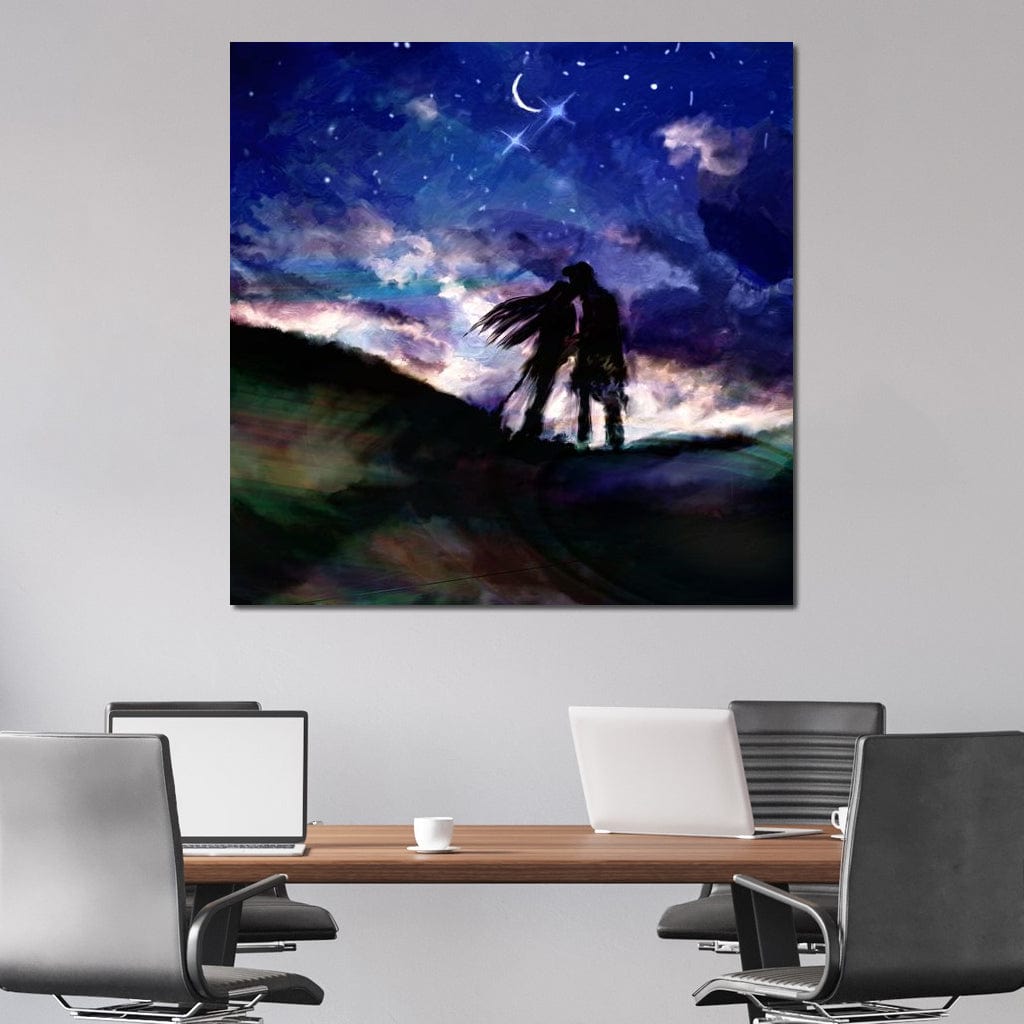 Kissing Under the Stars Canvas Wall Art