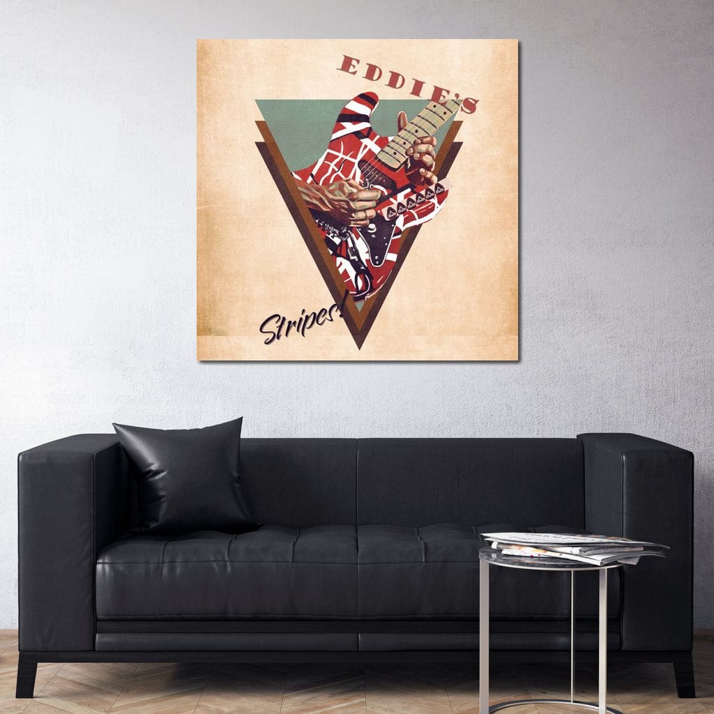 Eddie Van Halen's Guitar Retro Canvas Wall Art