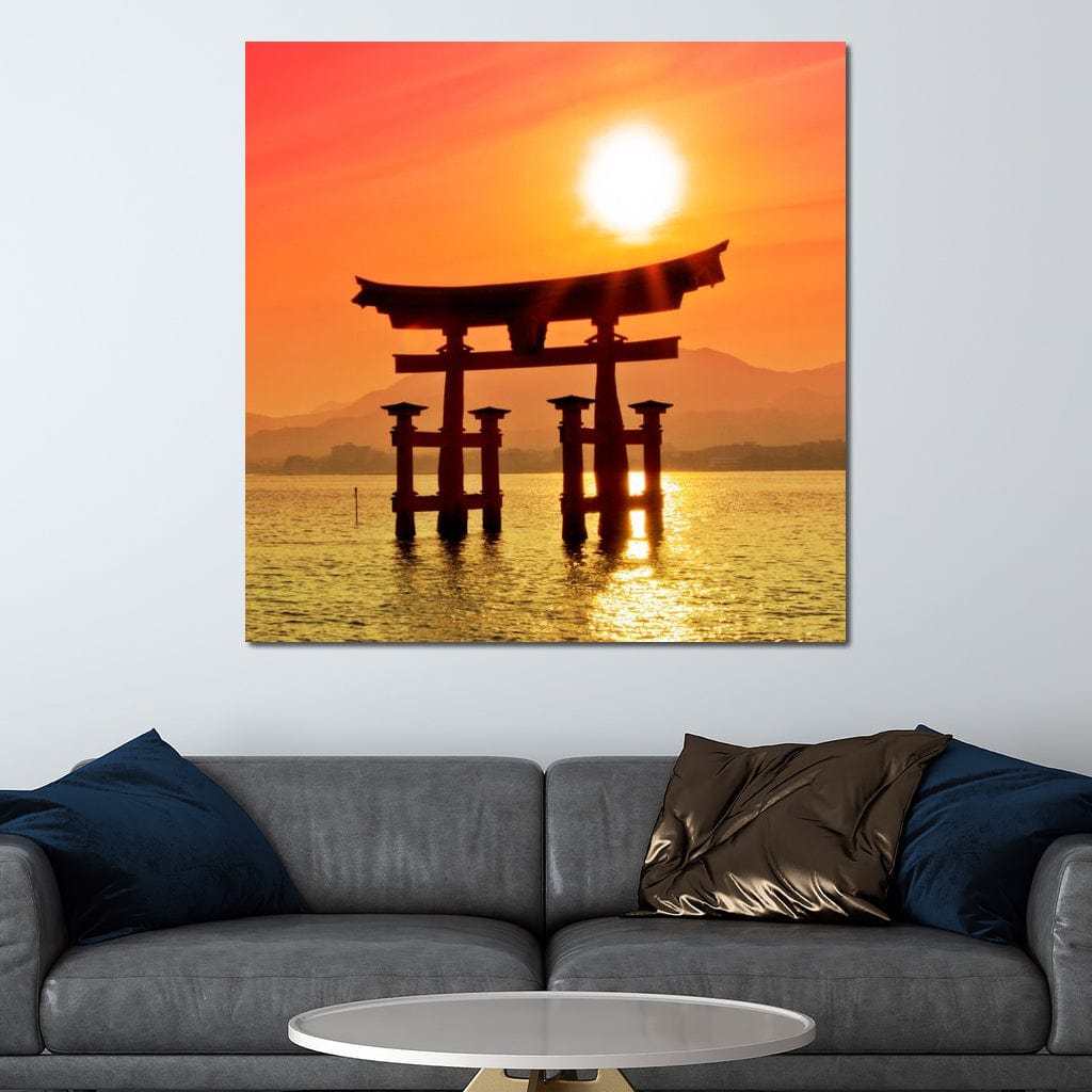 Torii Gate In Japan Canvas Wall Art