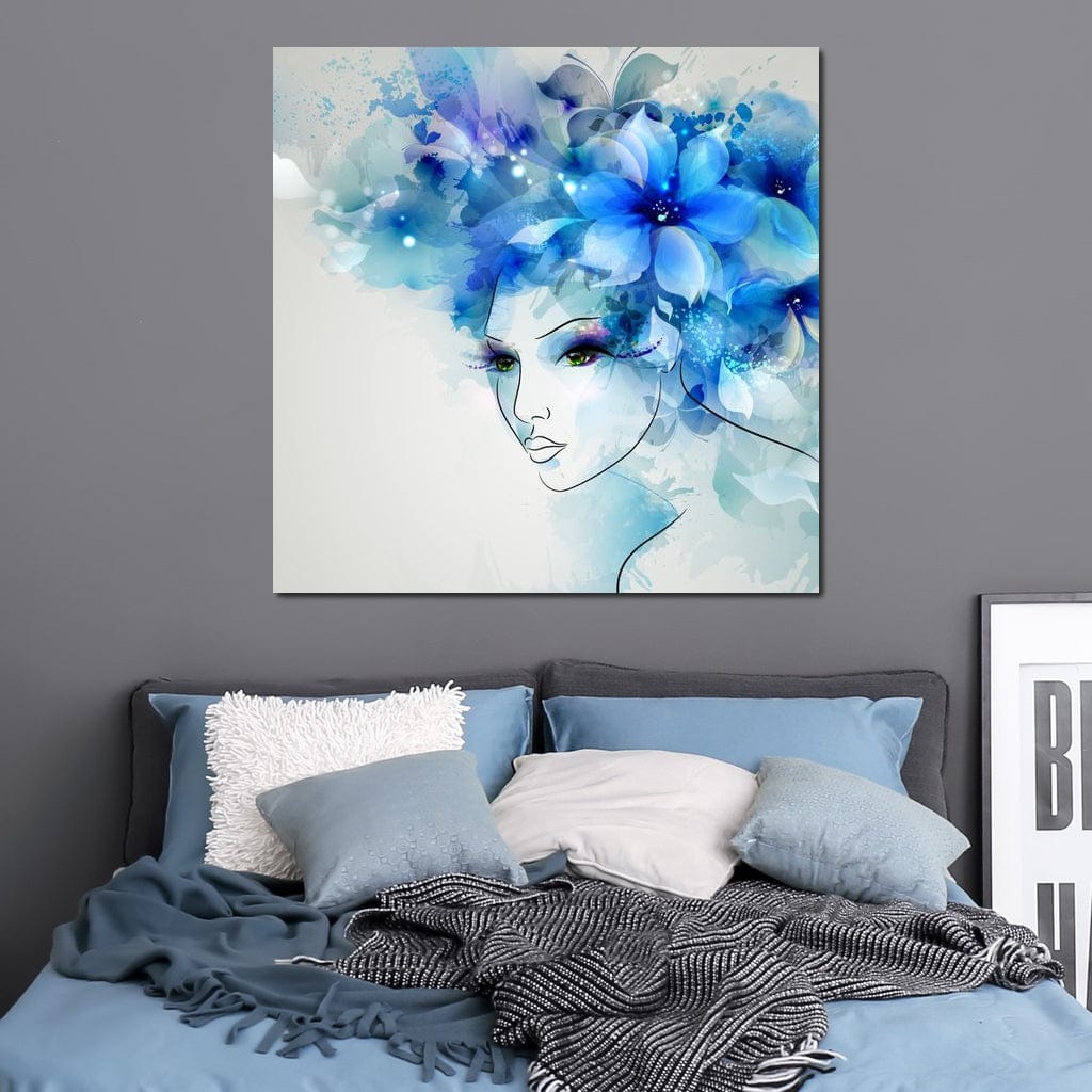 Woman with Floral Hat Canvas Wall Art