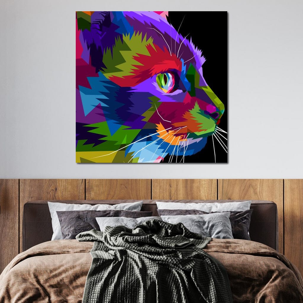 Pop Art Cat Canvas Wall Art
