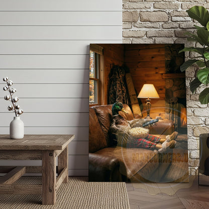 Duck Canvas Cozy Cabin Living Room Popcorn Canvas Wall Art