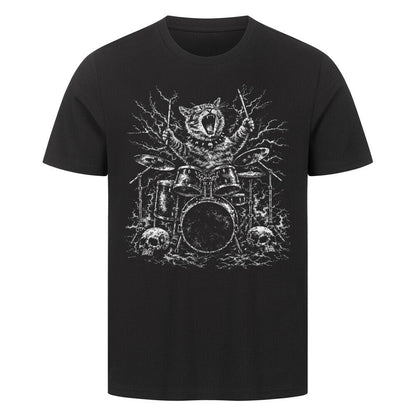 Katze am Schlagzeug T-Shirt