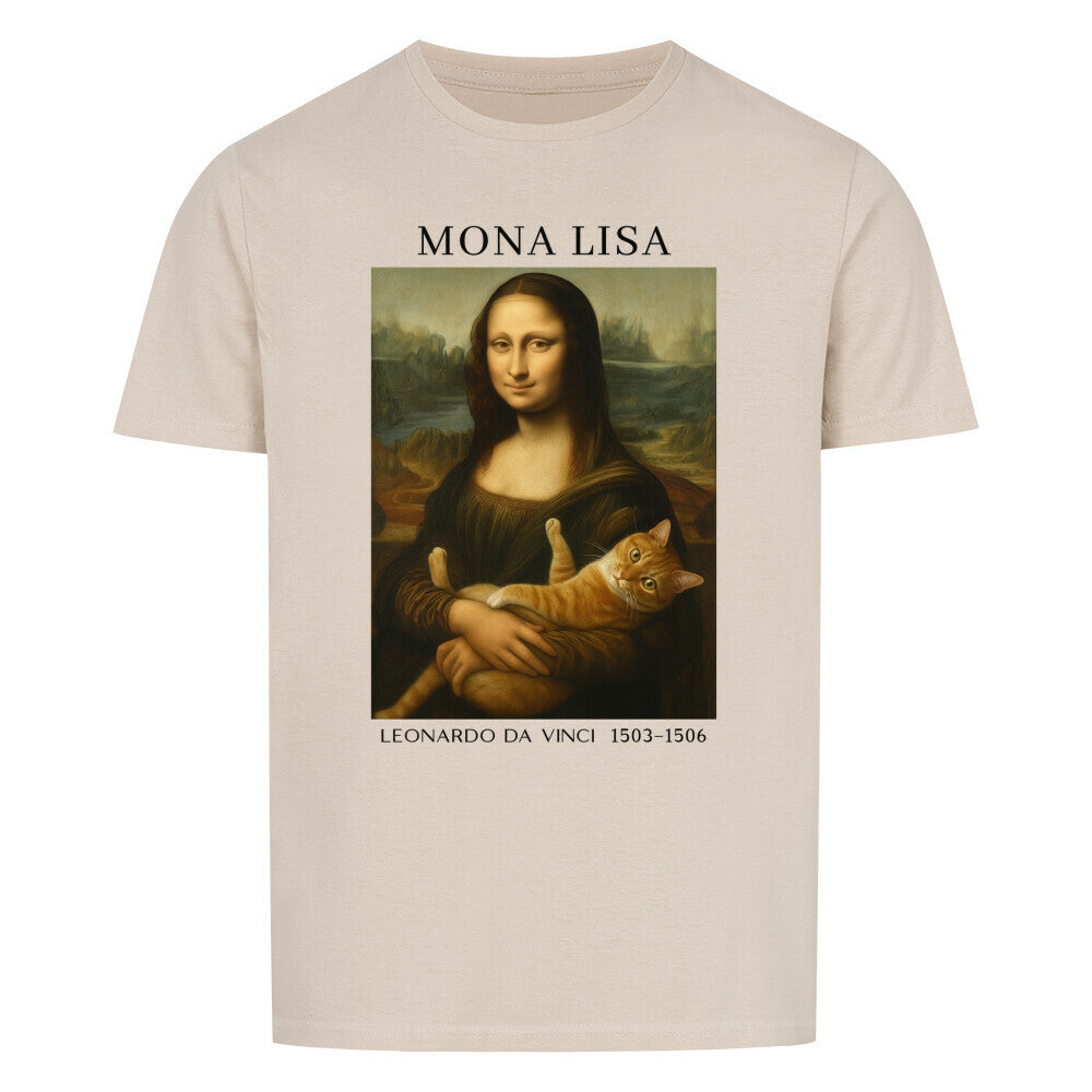 Mona Lisa With Cat Basic Shirt Unisex