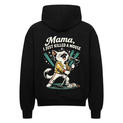 Mama I Just Killed A Mouse Oversized Zipper Hoodie