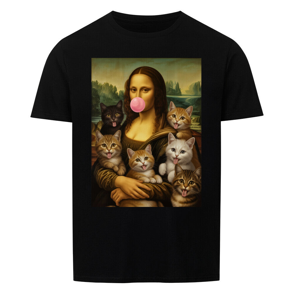 Mona Lisa With Cats Basic Shirt Unisex
