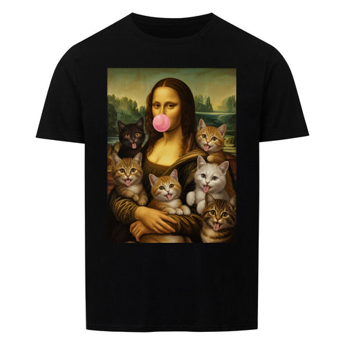 Mona Lisa With Cats Basic Shirt Unisex