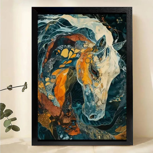 W097 Natural Wood Canvas – Abstract Art | Perfect for Living Room & Office
