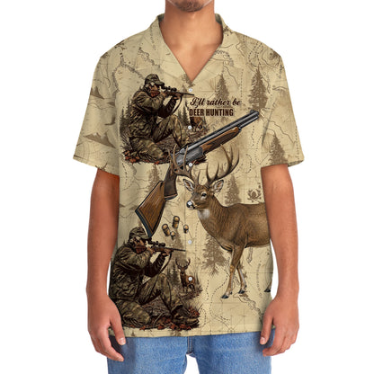 Vintage Wild Deer Hunting Hawaiian Shirt
