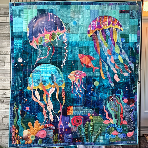 Coral Charm Quilted Blanket - Throw (55" x 60")