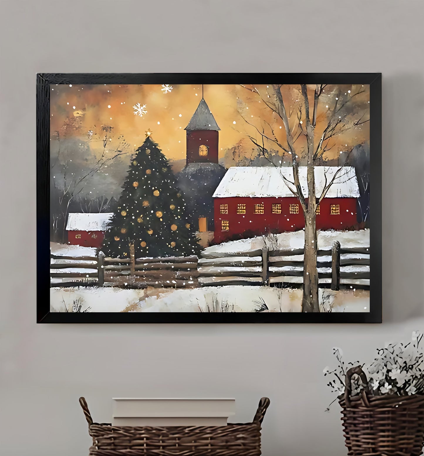 W390 Natural Wood Grain Canvas Decorative Painting – Abstract Art | Ideal for Living Rooms and Offices