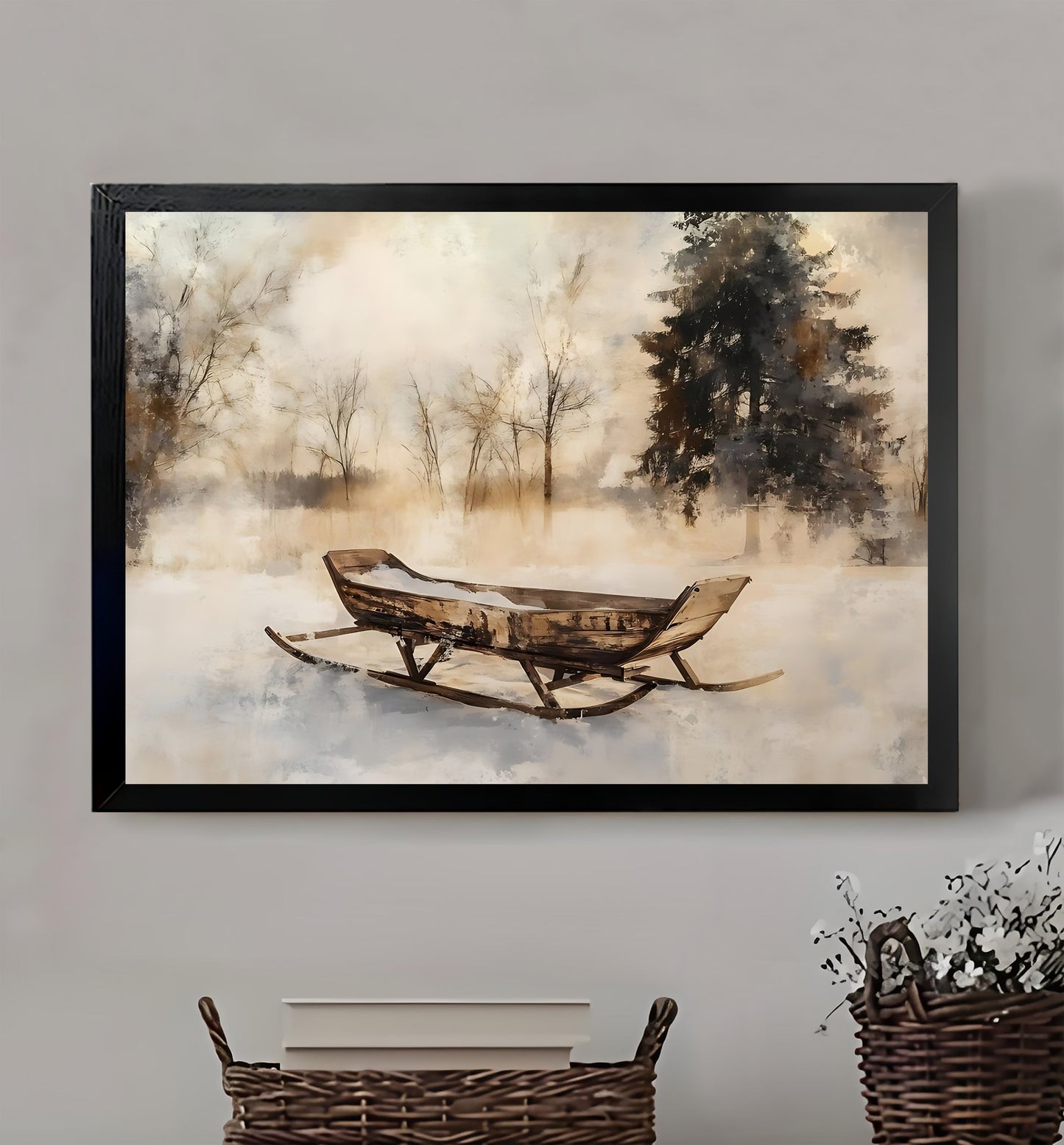 W407 Natural Wood Grain Canvas Decorative Painting – Abstract Art | Ideal for Living Rooms and Offices