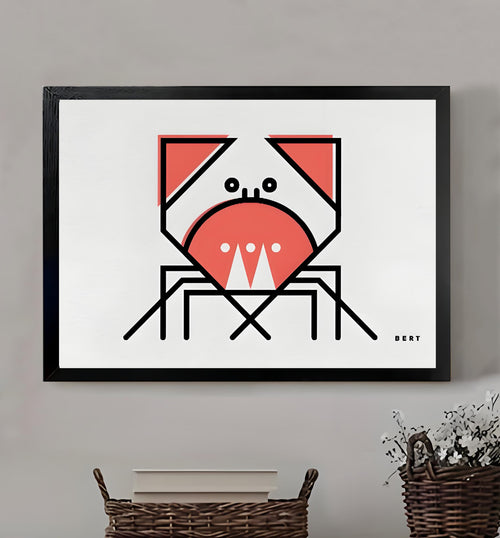 Neutral Abstract Framed Wall Art – Minimalist Line Art for Office or Studio | #M3007
