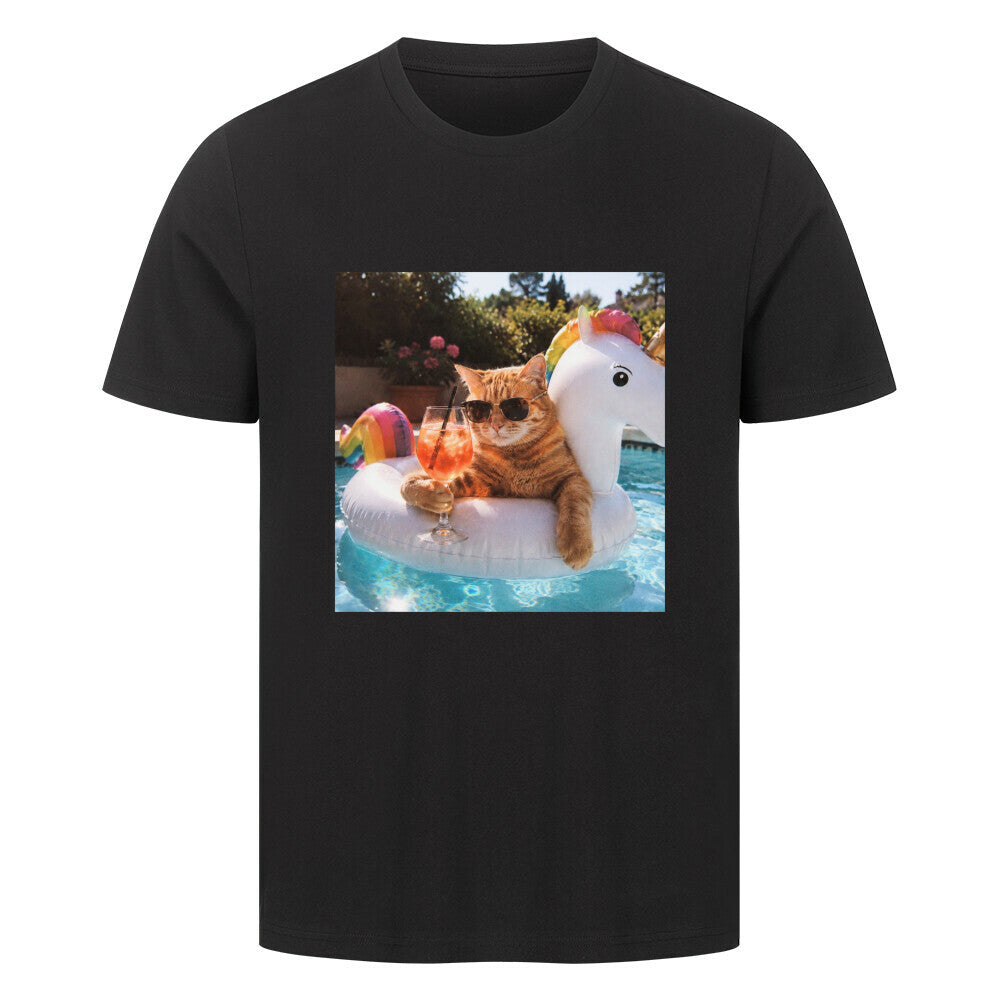Katze im Pool T-Shirt