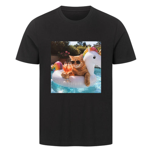 Katze im Pool T-Shirt