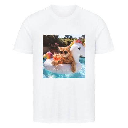 Katze im Pool T-Shirt