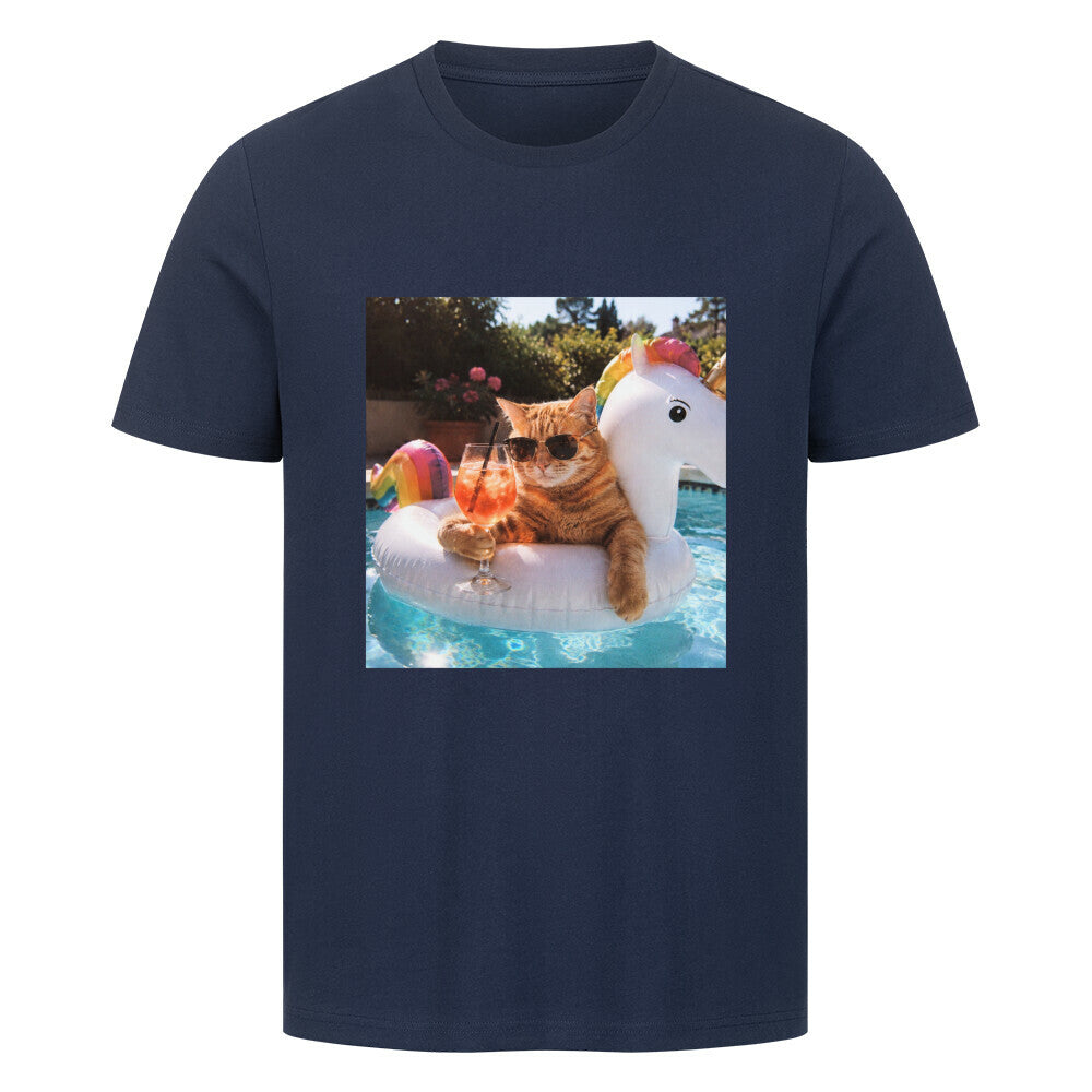 Katze im Pool T-Shirt