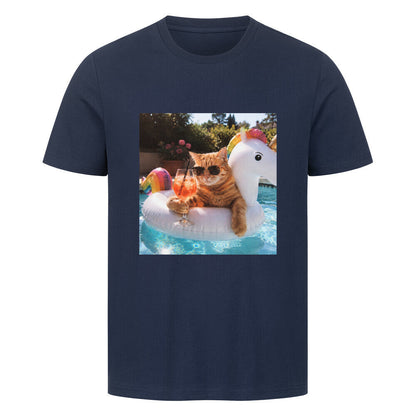 Katze im Pool T-Shirt