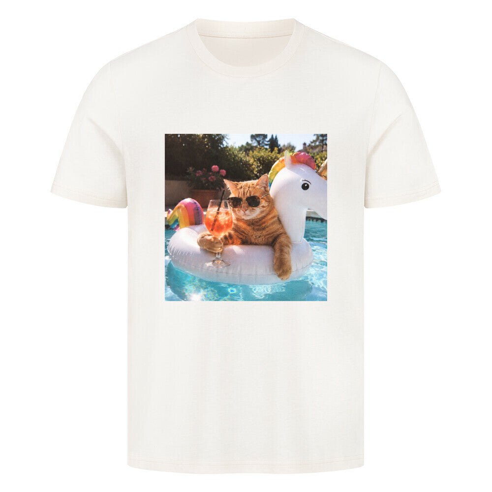 Katze im Pool T-Shirt
