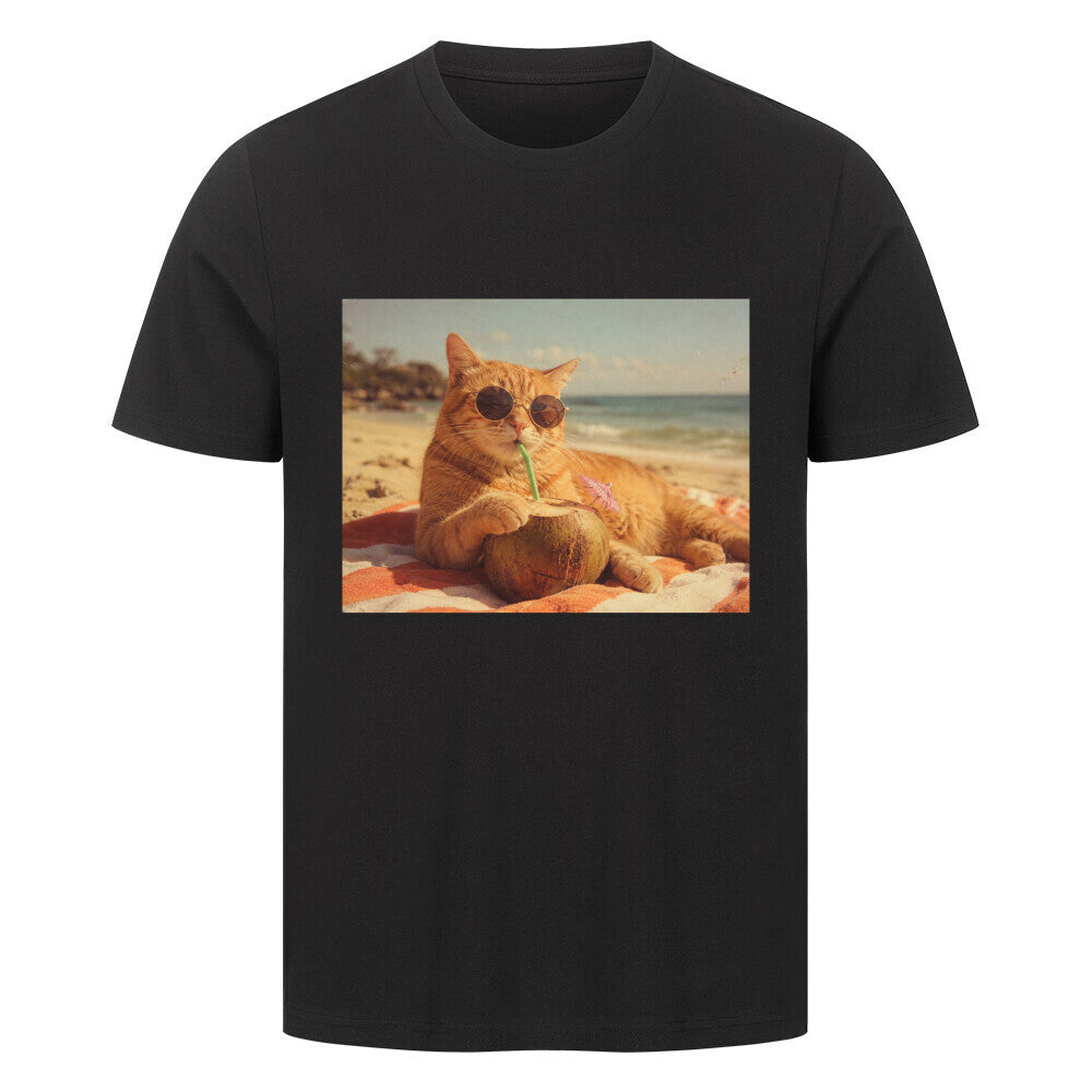 Katze am Strand T-Shirt