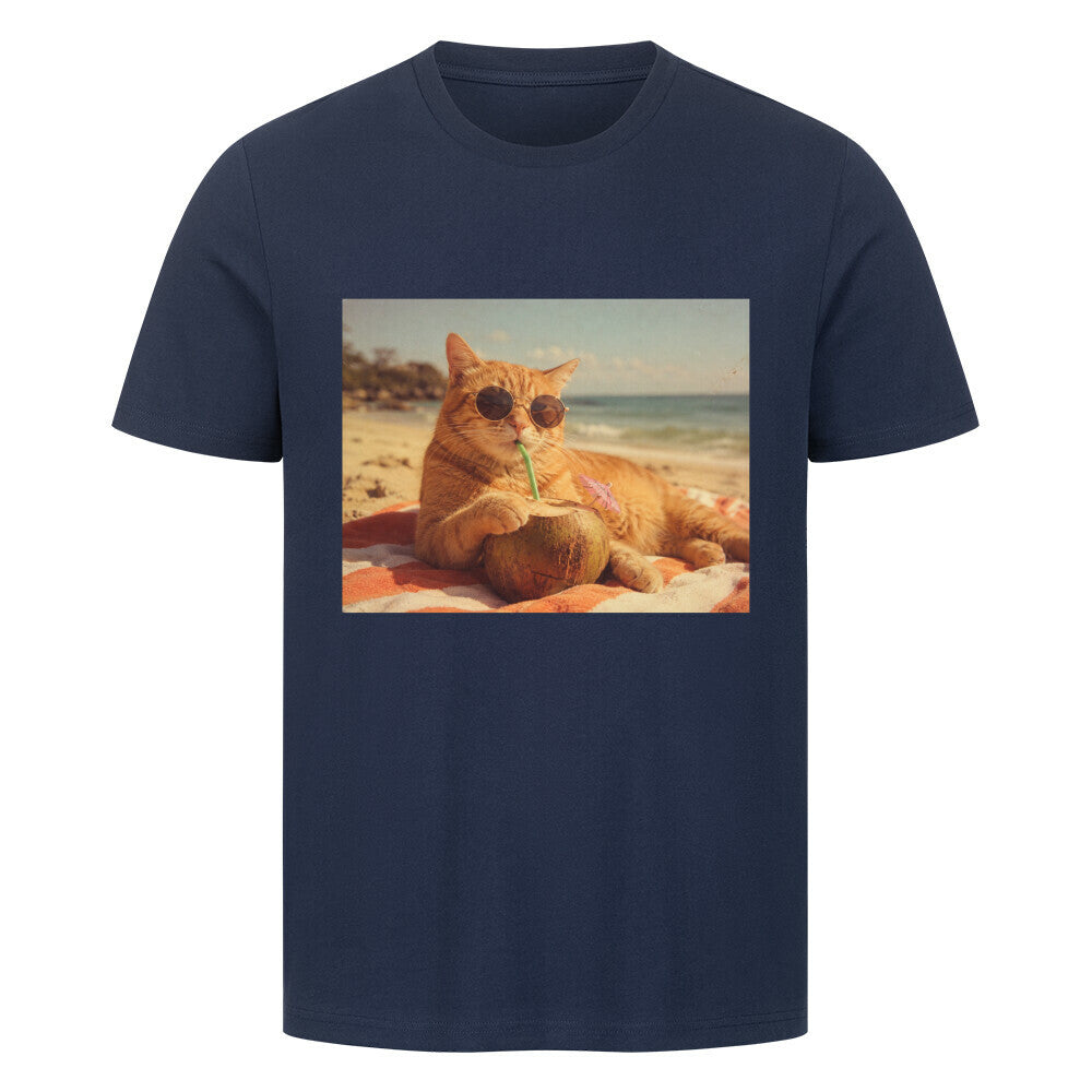 Katze am Strand T-Shirt