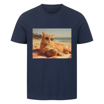 Katze am Strand T-Shirt