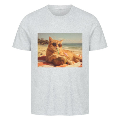Katze am Strand T-Shirt