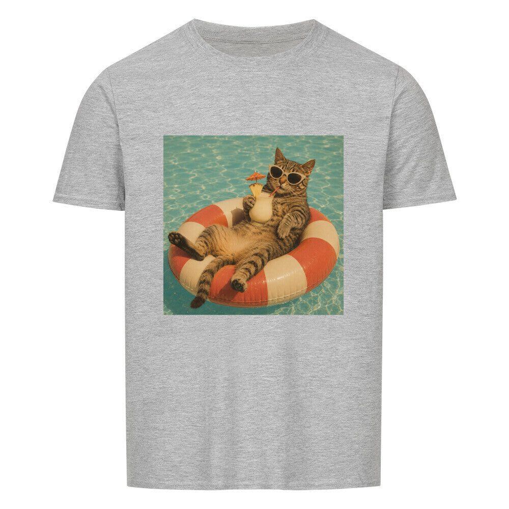 Chillin' Cat Pool Party Basic Shirt Unisex