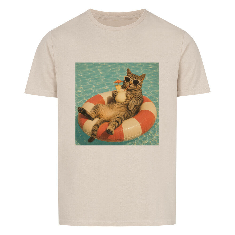 Chillin' Cat Pool Party Basic Shirt Unisex