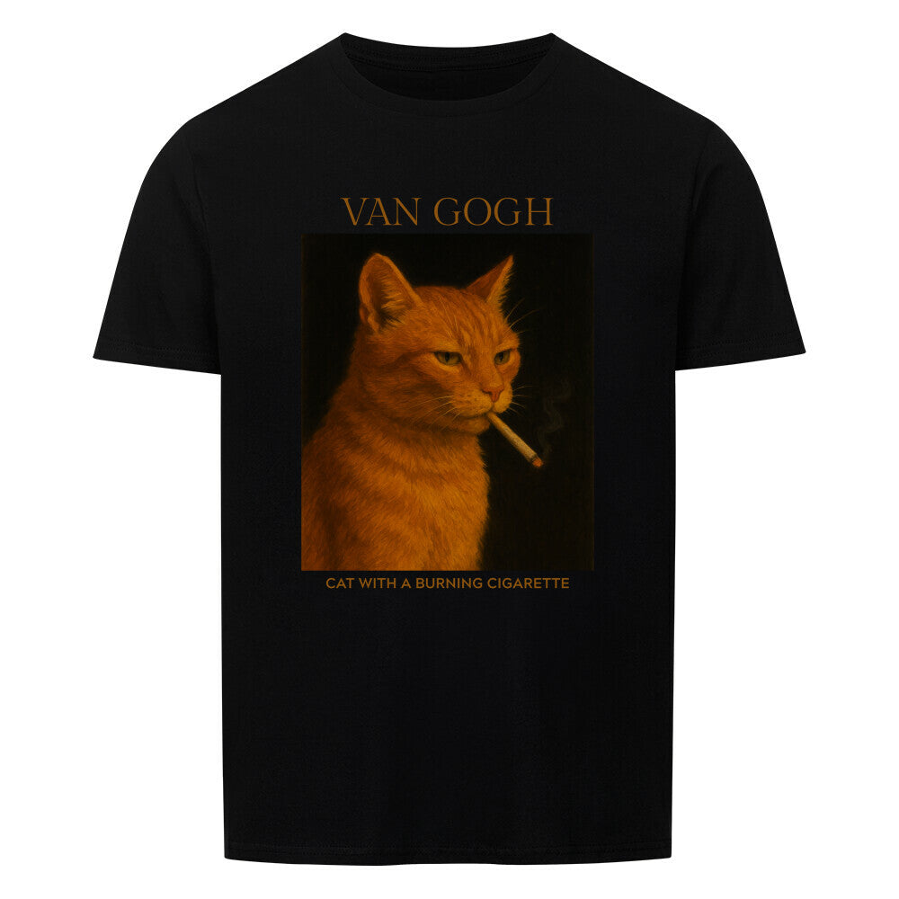 Cat With A Burning Cigarette Basic Shirt Unisex