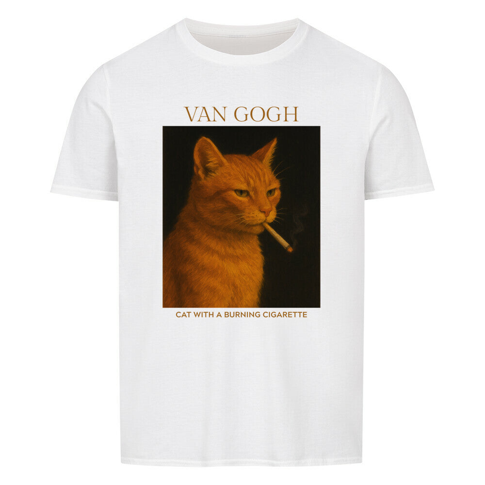 Cat With A Burning Cigarette Basic Shirt Unisex