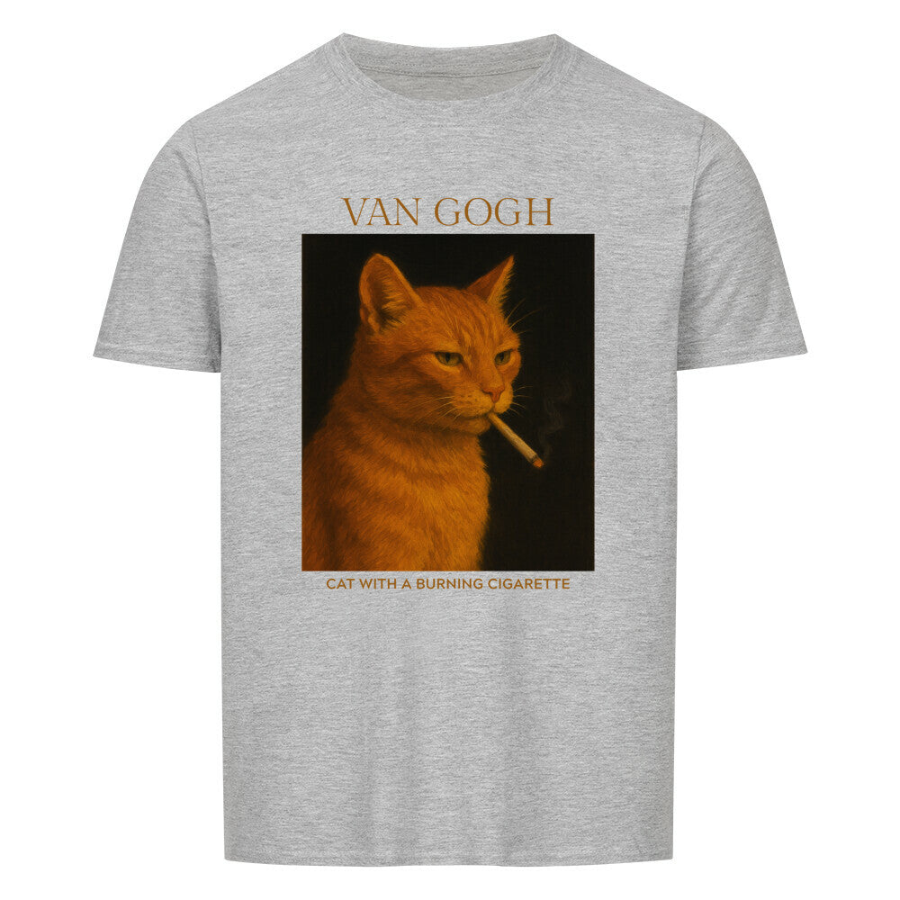 Cat With A Burning Cigarette Basic Shirt Unisex
