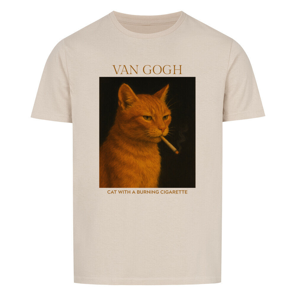 Cat With A Burning Cigarette Basic Shirt Unisex
