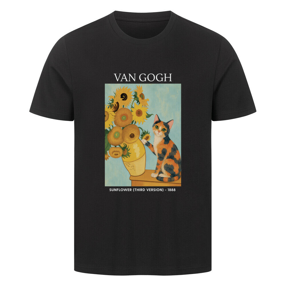 Calico Katze mit Sonnenblumen T-Shirt