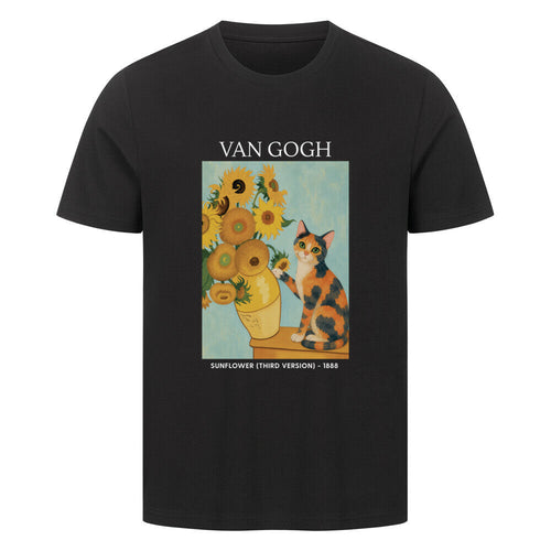 Calico Katze mit Sonnenblumen T-Shirt