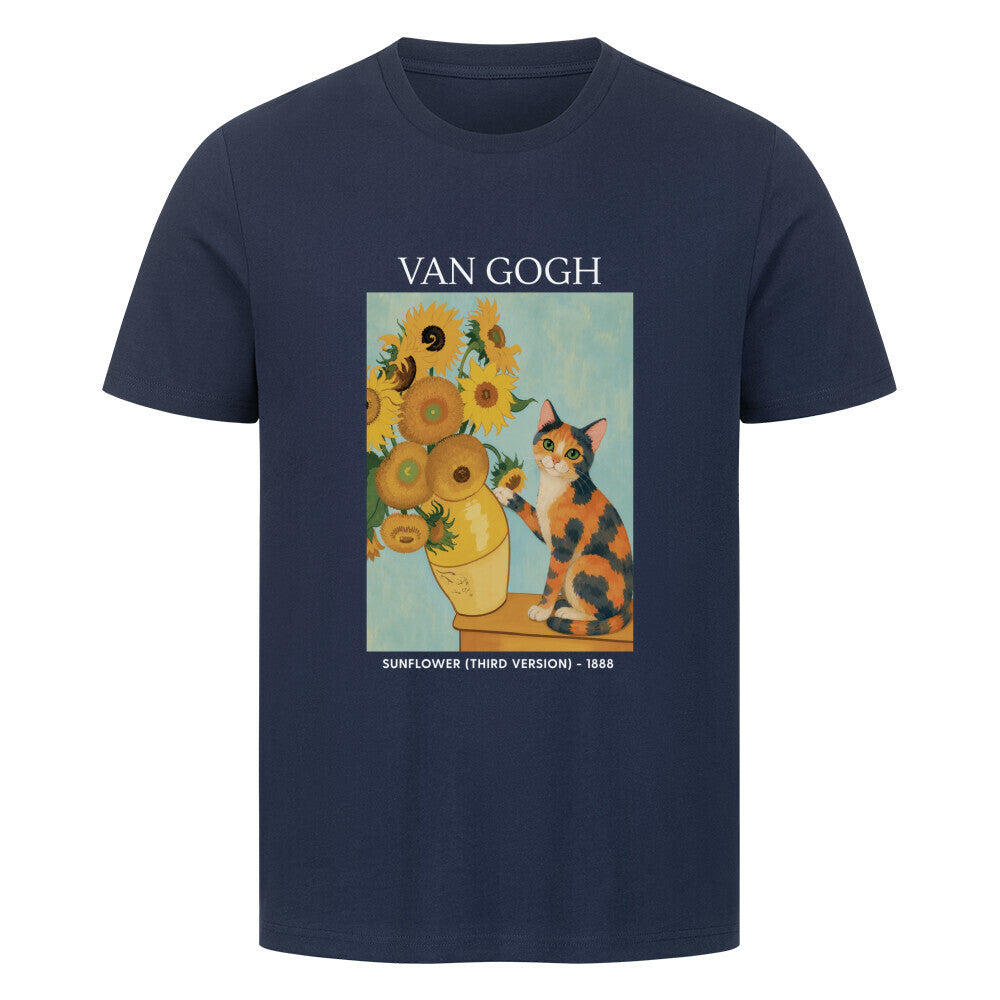 Calico Katze mit Sonnenblumen T-Shirt