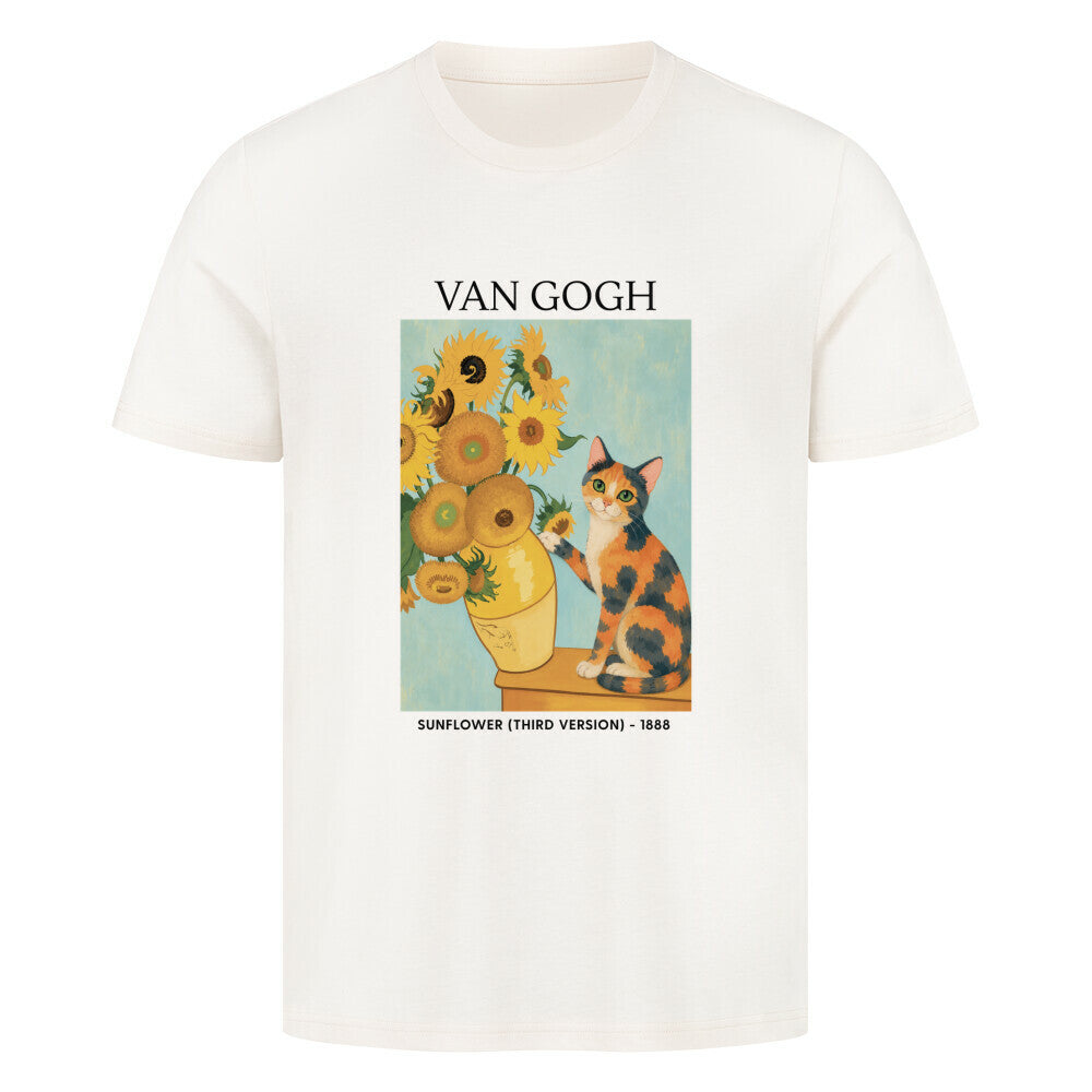 Calico Katze mit Sonnenblumen T-Shirt