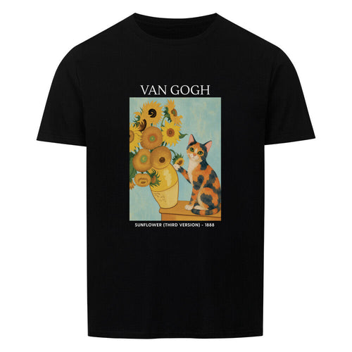 Cat With Sunflowers Basic Shirt Unisex