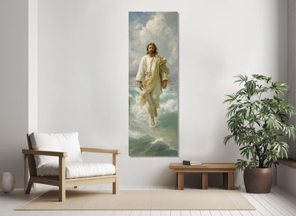Jesus Walking Canvas Print - Divine Wall Art | Framed & Ready to Hang