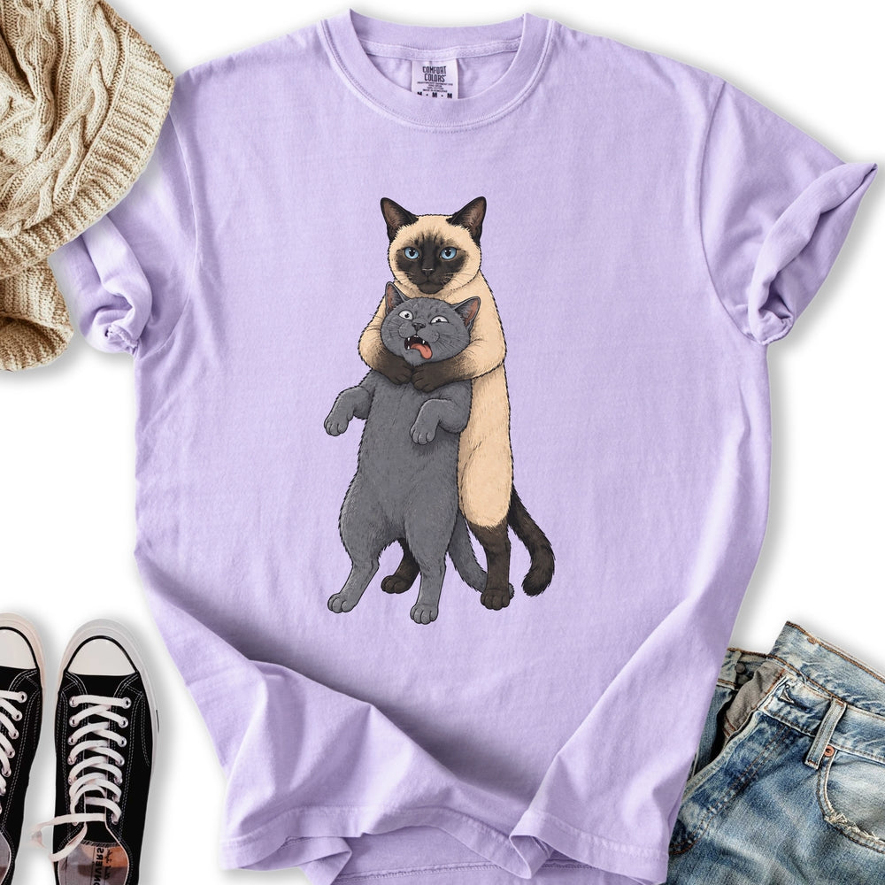 Siamese Cat Headlock Relaxed Tee