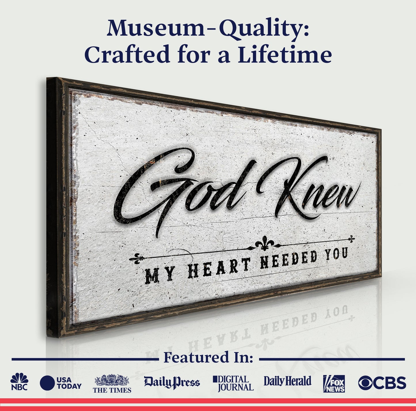 God Knew Sign - canvas