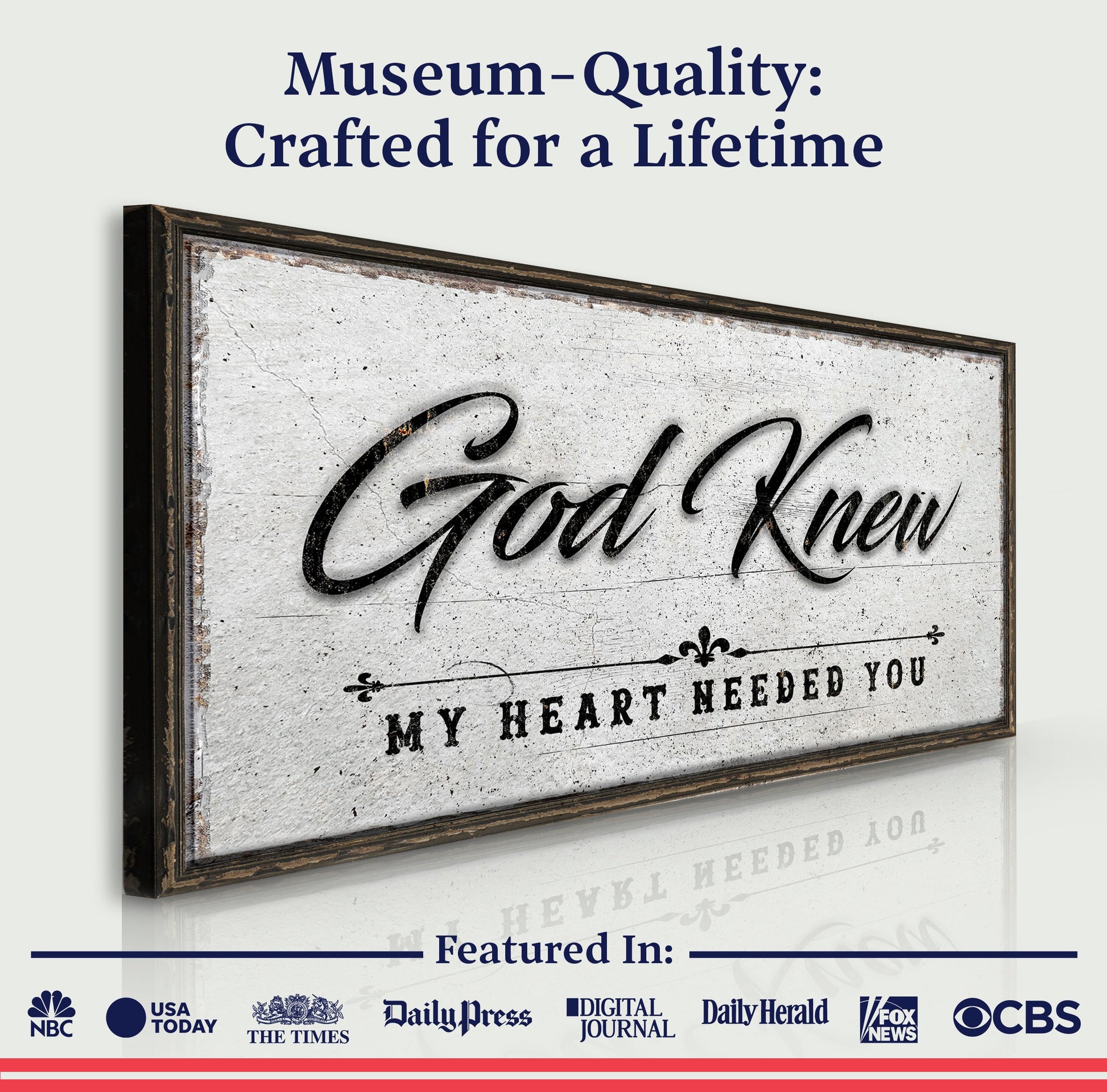 God Knew Sign - canvas