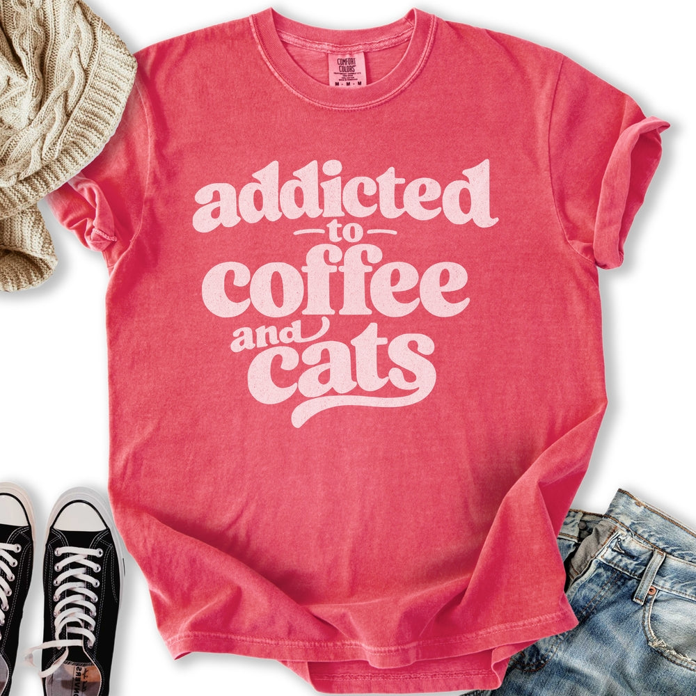 Coffee And Cats Relaxed Tee