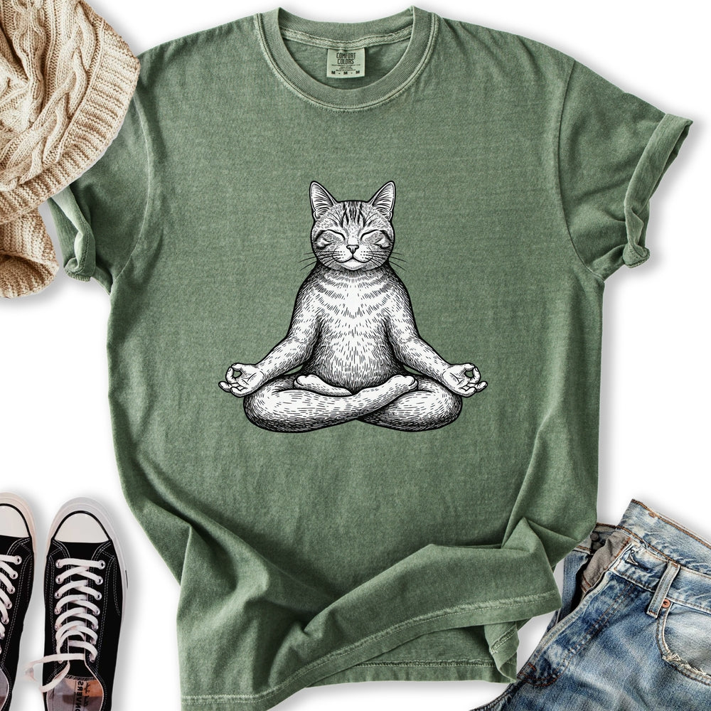 Yoga Lotus Cat Relaxed Tee